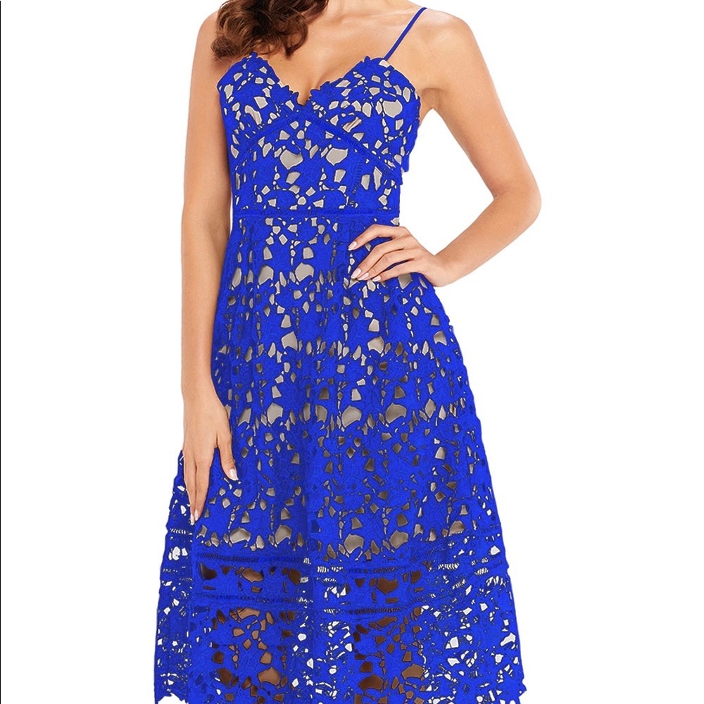 Royal Blue Lace Dress